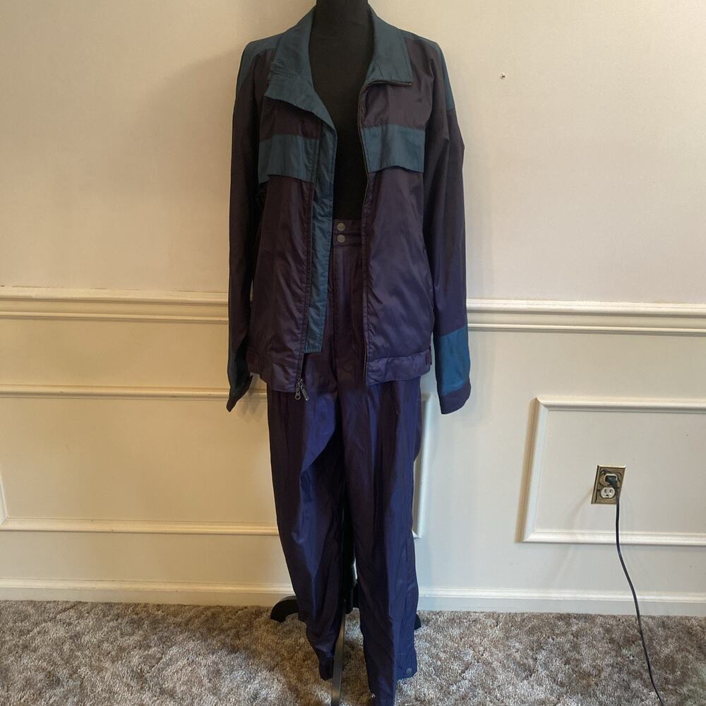 Vintage HEAD Tracksuit Set Mens L/M 90s Full Zip Teal Blue Retro Gortex #72010
